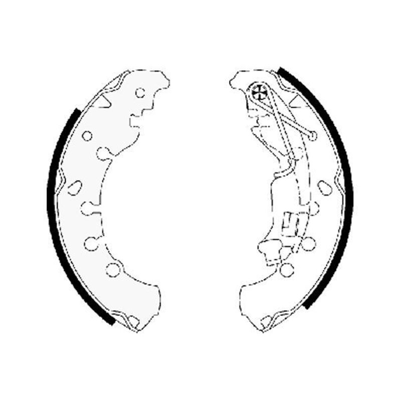 Set saboti frana 203 x 38 mm, cu maneta frana de mana - TEXTAR 91065300 