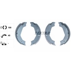 Set saboti frana, frana de mana pentru KIA Sorento I (JC) fara maneta frana de mana - TEXTAR 91065700 