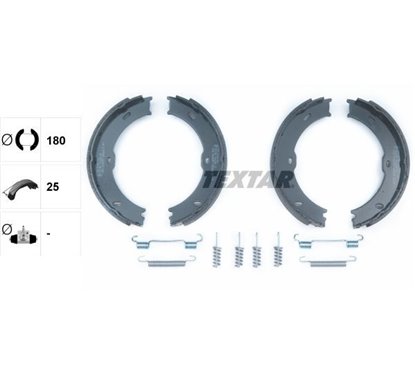 Set saboti frana, frana de mana fara maneta frana de mana, cu accesorii - TEXTAR 91066800 