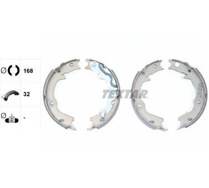 Set saboti frana, frana de mana cu maneta frana de mana - TEXTAR 91072500 