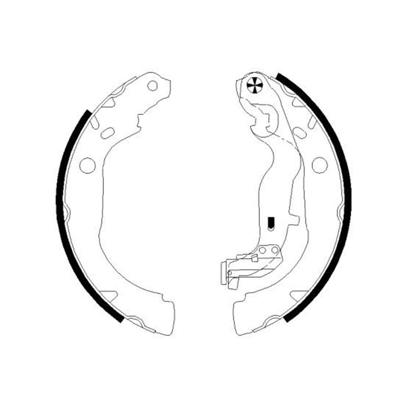 Set saboti frana 229 x 42 mm, cu maneta frana de mana - TEXTAR 91082900 