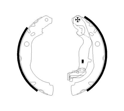 Set saboti frana 229 x 42 mm, cu maneta frana de mana - TEXTAR 91082900 