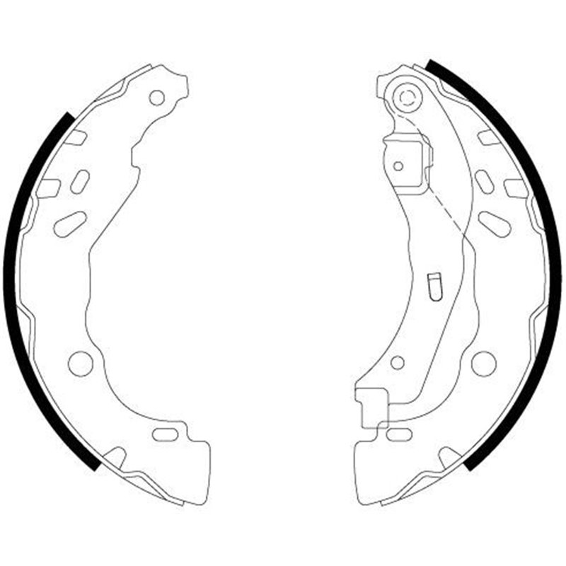 Set saboti frana 203 x 39 mm, cu maneta frana de mana, cu accesorii, fara reglare automata - TEXTAR 91083200 