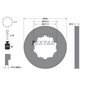 Disc Frana 432x45mm, 10/12x240, ventilat interior - TEXTAR 93145600 