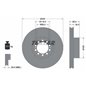 Disc Frana 330x34mm, 10/12x118, ventilat interior - TEXTAR 93192600 