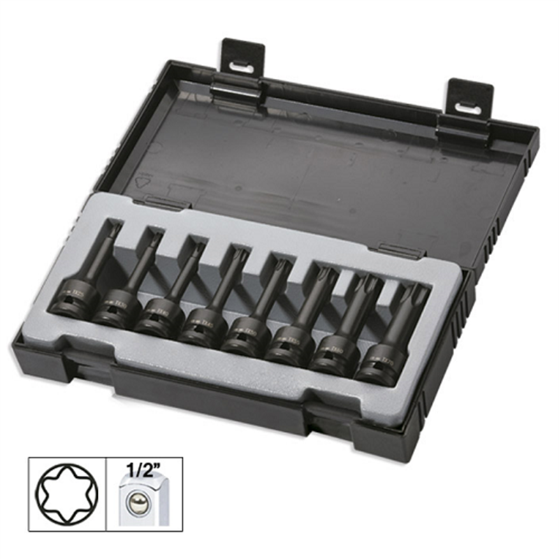 Set 8 Imbusuri De Impact Torx Lungi De 1/2` Jbm