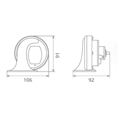 Claxon Electromagnetic 12V 6A Ton Inalt