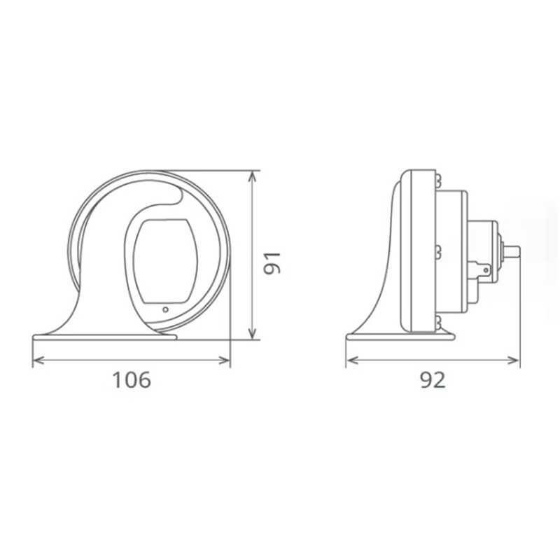 Claxon Electromagnetic 12V 6A Ton Inalt