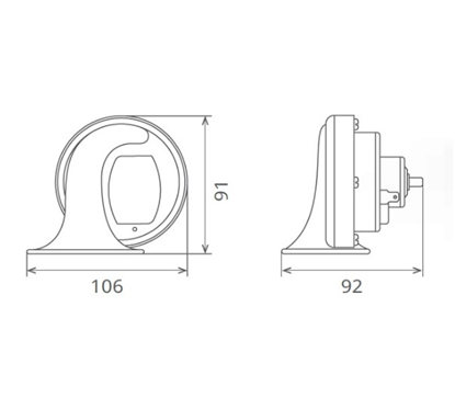 Claxon Electromagnetic 12V 6A Ton Inalt