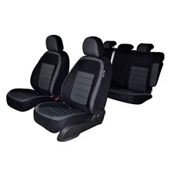 Set Huse Scaun Umbrella Pentru Dacia Lodgy 7 Locuri 2013- (Bancheta Fractionata) Tip 3 Cu Tetiere Spate In Forma De L