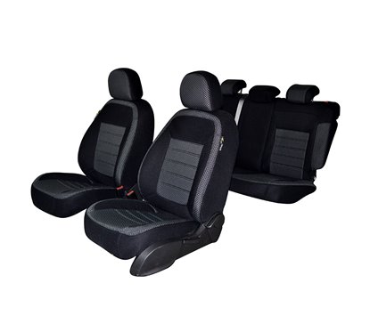 Set Huse Scaun Umbrella Pentru Dacia Lodgy 7 Locuri 2013- (Bancheta Fractionata) Tip 3 Cu Tetiere Spate In Forma De L