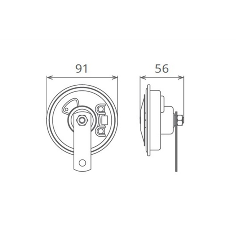 Claxon Electromagnetic 12V 5A Ton Jos