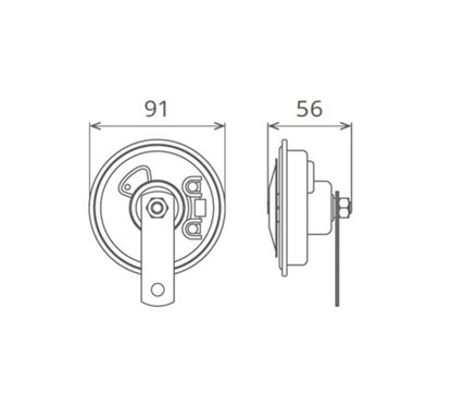 Claxon Electromagnetic 12V 5A Ton Jos