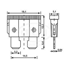 Sigurante Fuzibile Standard 25A Set 5 Buc