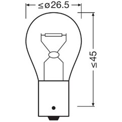 Set 2 Becuri 12V P21W Original Blister Osram