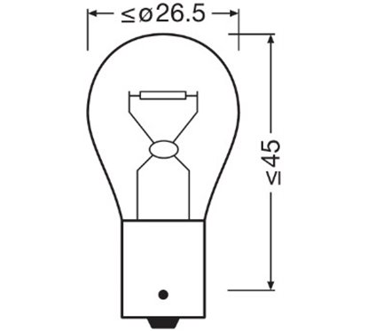 Set 2 Becuri 12V P21W Original Blister Osram