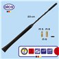 Antena Auto Exterior Neagra 23Cm Cu 2 Adaptoare (5-6Mm)