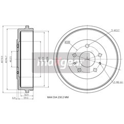 Tambur frana - MAXGEAR 19-3205