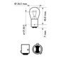 Set 2 Becuri Stop Frana P21/4W 12V (Blister) Philips