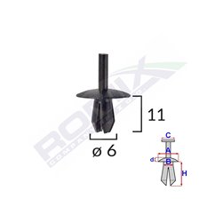 Clips Fixare Elemente Exterioare Pentru Opel/Mercedes/Renault - Negru Set 10 Buc