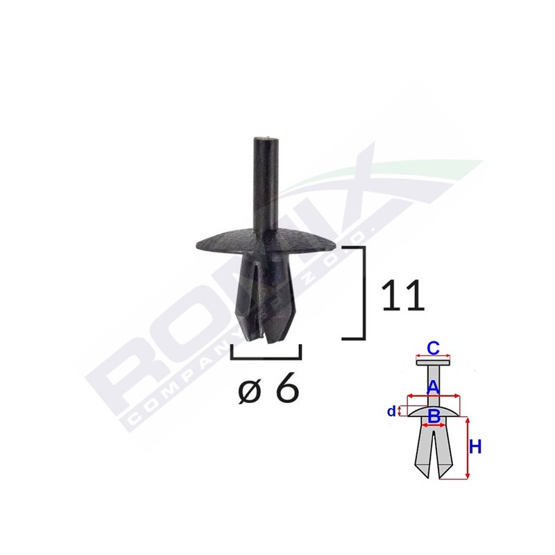 Clips Fixare Elemente Exterioare Pentru Opel/Mercedes/Renault - Negru Set 10 Buc