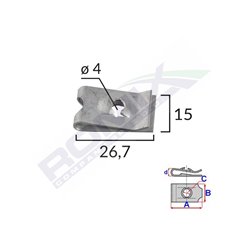 Clips Metalic Fixare Universal Set 10 Buc