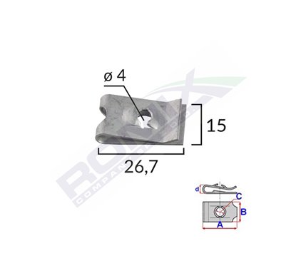 Clips Metalic Fixare Universal Set 10 Buc