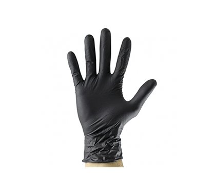 Manusi Negre De Unica Folosinta. De Nitril Marime L - Set 100Buc Jbm