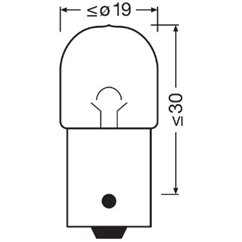 Set 2 Becuri 12V R5W Ultra Life Blister Osram