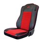 Set Huse Scaun Truck Umbrella Pentru Mercedes Mp5 Mp6 Euro 6 Piele Ecologica Neagra + Velvet Rosu