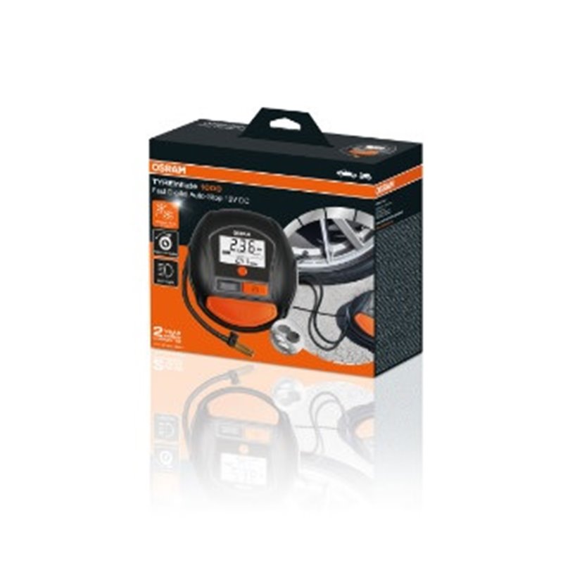 Compresor Auto 12V 180 W Cu Afisaj Digital Tyreinflate 1000 Osram