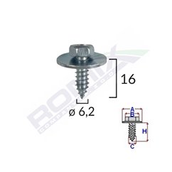 Surub Cu Cap Hexagonal Mb 6.2 Mm Set 10 Buc