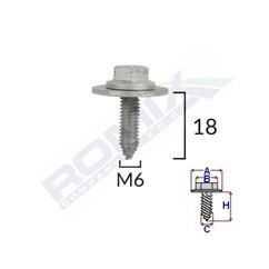 Surub Fixare Elemente Motor Pentru Toyota, Lexus 6X18Mm Set 5 Buc