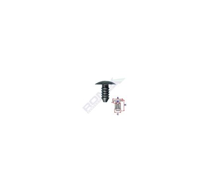 Clips Tapiterie Pentru Fiat/Grup Vag 7X17.9Mm - Gri Set 10 Buc