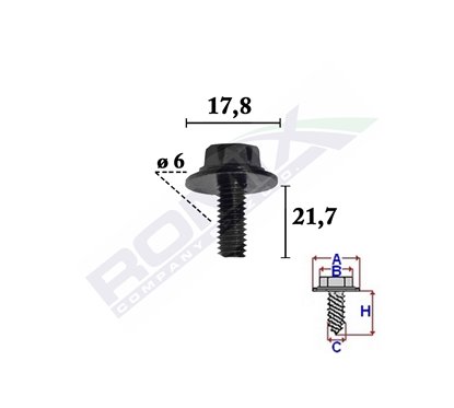 Surub Fixare Pentru Mazda6X21.7Mm Set 10 Buc