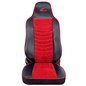Set Huse Scaun Truck Umbrella Pentru Man Tgx Euro 6 Piele Ecologica Neagra + Velvet Rosu (2021-)