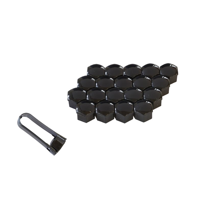 Capac Prezoane 21 Mm Negru Set 20 Buc+Cleste