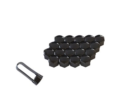 Capac Prezoane 21 Mm Negru Set 20 Buc+Cleste