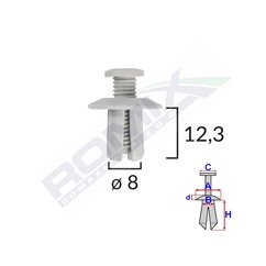 Clips Fixare Universal - Alb Set 10 Buc