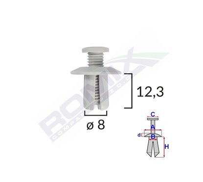 Clips Fixare Universal - Alb Set 10 Buc