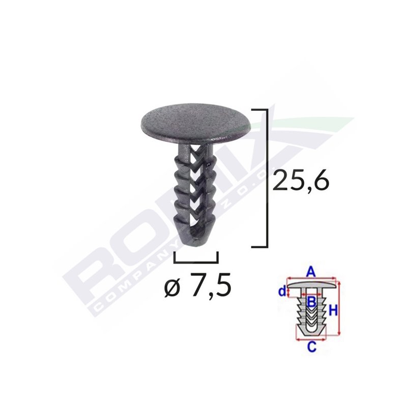 Clips Tapiterie Pentru Fiat/Lancia/Alfa Romeo Set 25 Buc