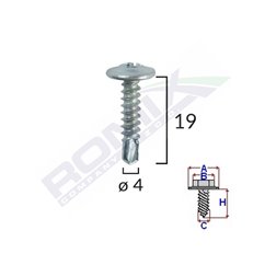 Surub Autoforant Din Zinc 4.2X19 Set 100 Buc