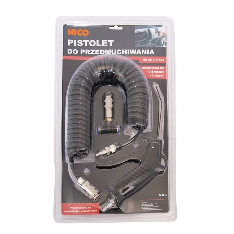 Pistol Aer Pentru Curatarea Cabinei Negru Diametru 8Mm Hico