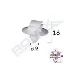 Clips Fixare Elemente Exterioare Pentru Fiat/Lancia/Alfa Romeo/Peugeot - Alb Set 10 Buc