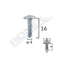 Surub Autoforant Din Zinc 4.2X16 Set 100 Buc