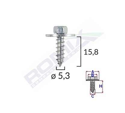 Surub Cu Saiba Ford Opel 5.5X19Mm Set 10 Buc