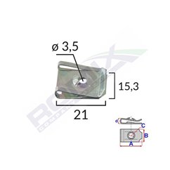 Clips Fixare Metalic 21X15.3Mm Universal Set 10 Buc