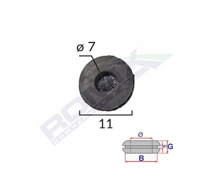 Capac Cauciuc Inchis Universal Diametru 7Mm Set 10 Buc