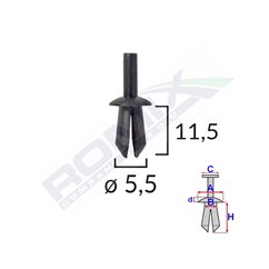 Clips Fixare Pentru Renault/Vw Audi Fiat Seat - Negru Set 25 Buc