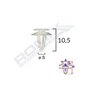 Clips Tapiterie Pentru Fiat/Audi 8X10.5Mm - Alb Set 10 Buc